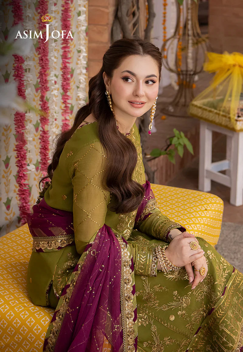 Dhanak 3PC Embroidered With Chiffon Embroidered Dupatta SF027