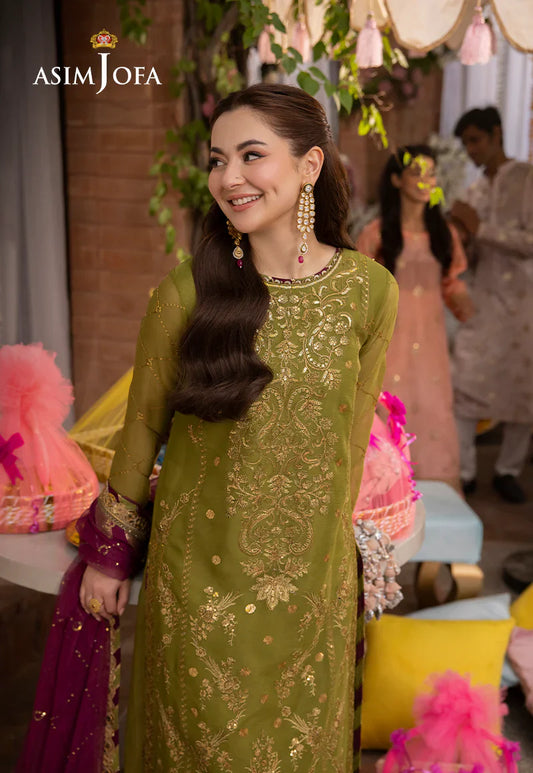 Dhanak 3PC Embroidered With Chiffon Embroidered Dupatta SF027