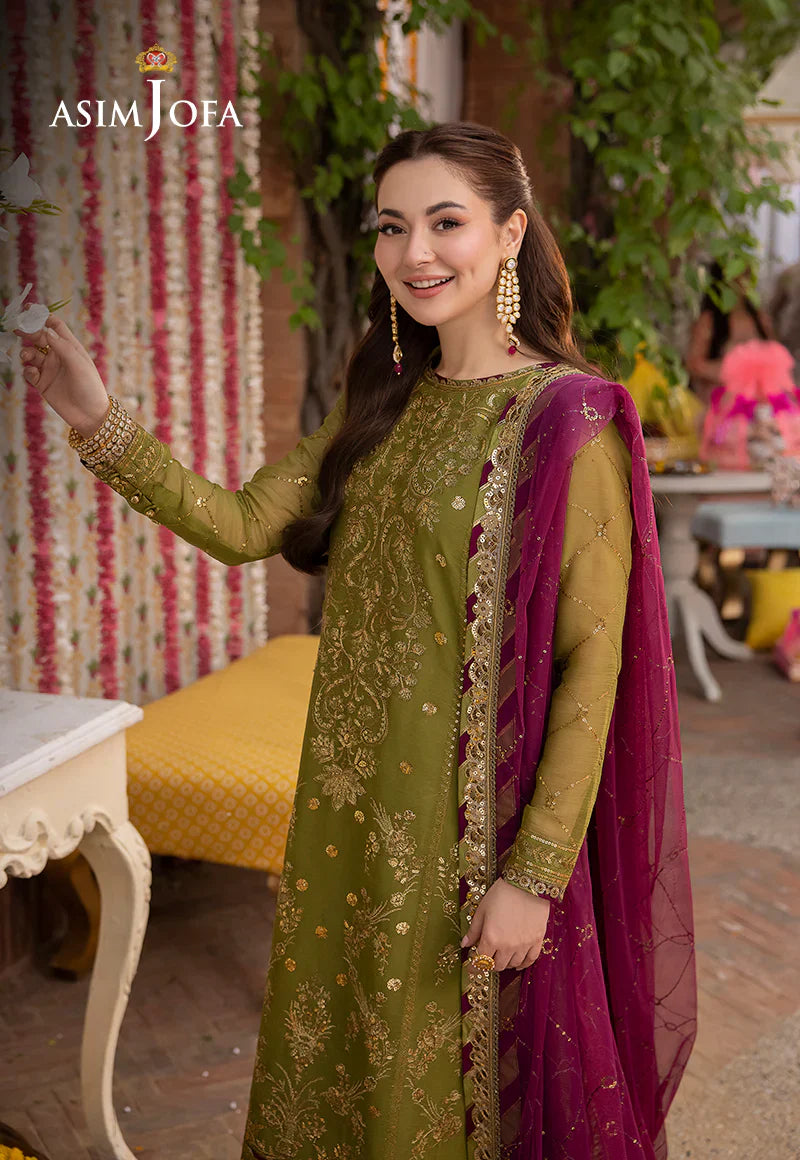 Dhanak 3PC Embroidered With Chiffon Embroidered Dupatta SF027