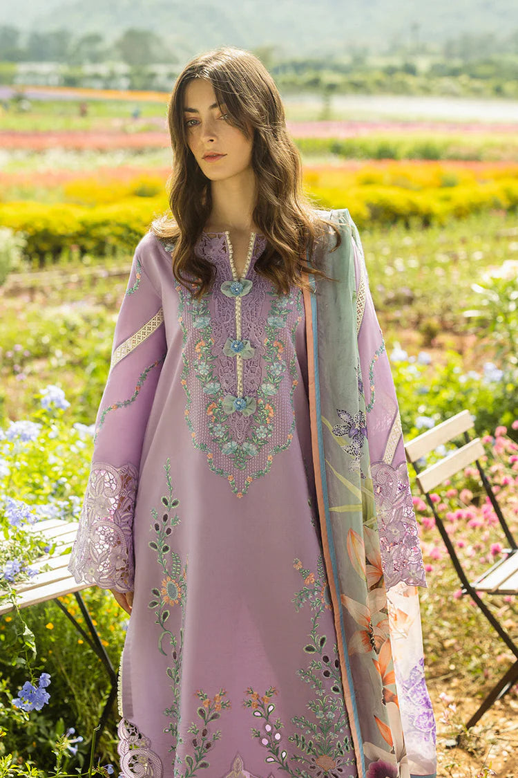 3PC DHANAK EMBROIDERED SHIRT WITH WOOL PRINTED SHAWL AND TROUSER SF012