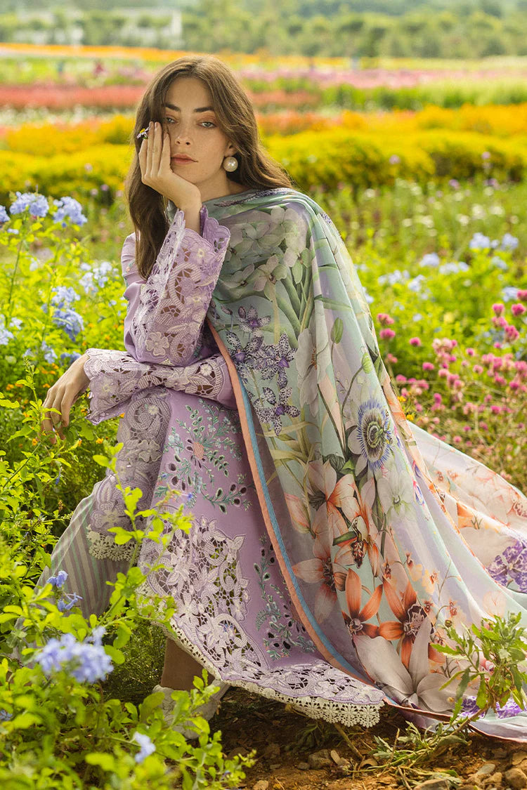 3PC DHANAK EMBROIDERED SHIRT WITH WOOL PRINTED SHAWL AND TROUSER SF012