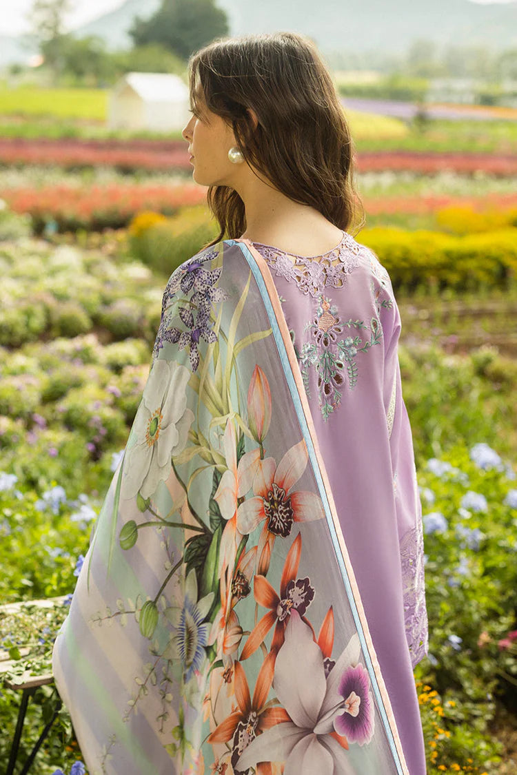 3PC DHANAK EMBROIDERED SHIRT WITH WOOL PRINTED SHAWL AND TROUSER SF012