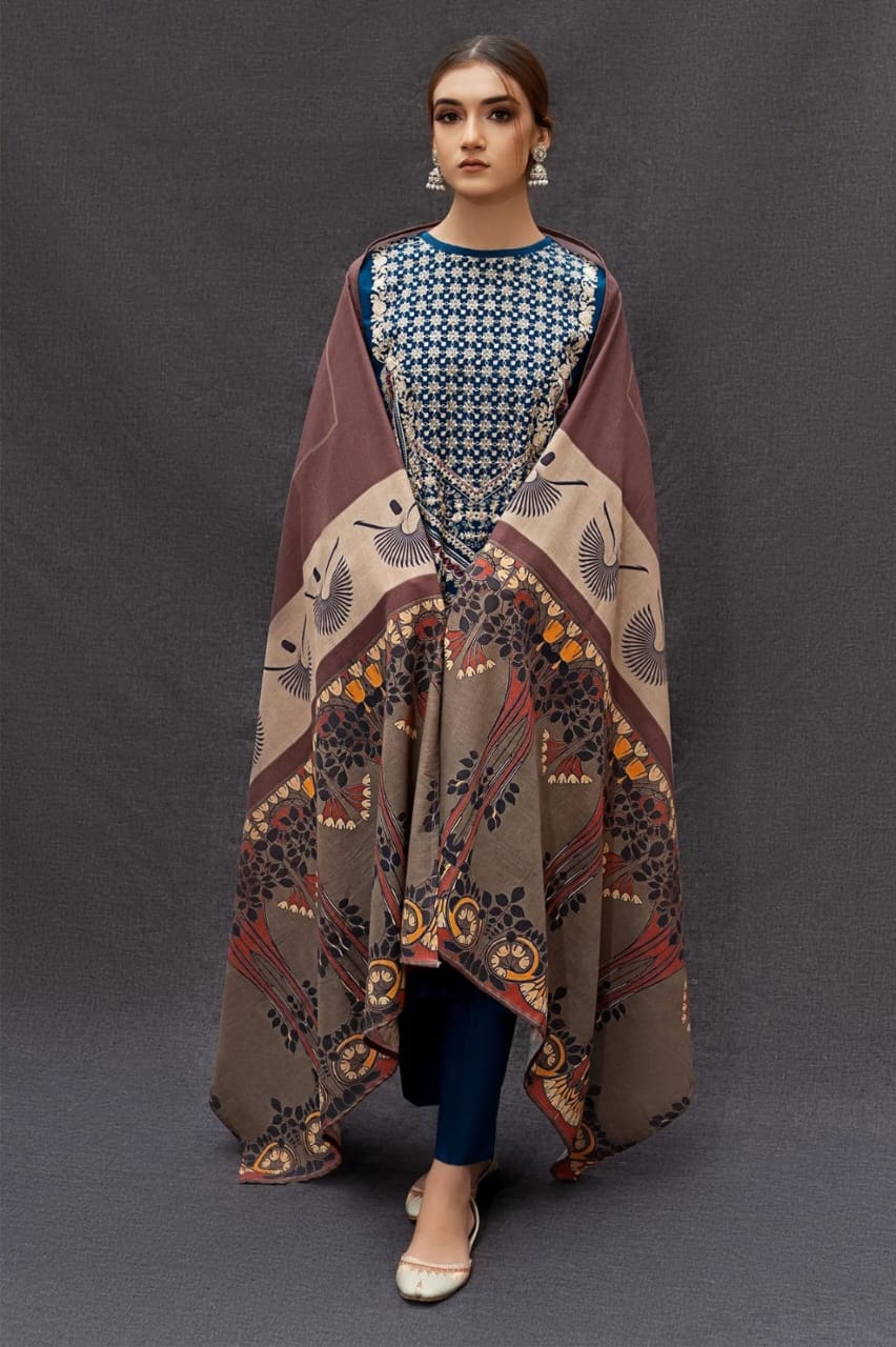 Urge D #55-01 – Luxury Lawn 3PC – Digital Printed Swiss Lawn Dupatta