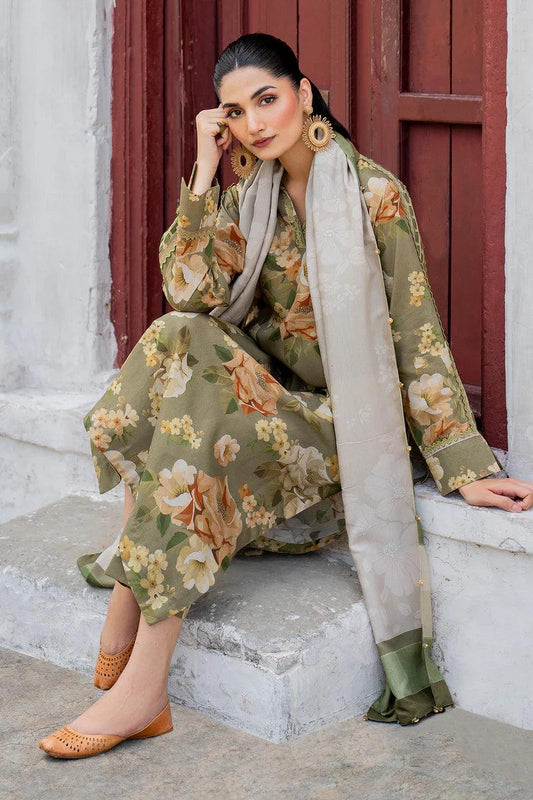 SAPPHIRE -3PC KARANDI Bana Dori Printed Shirt With Printed Duppta -SAF 5074