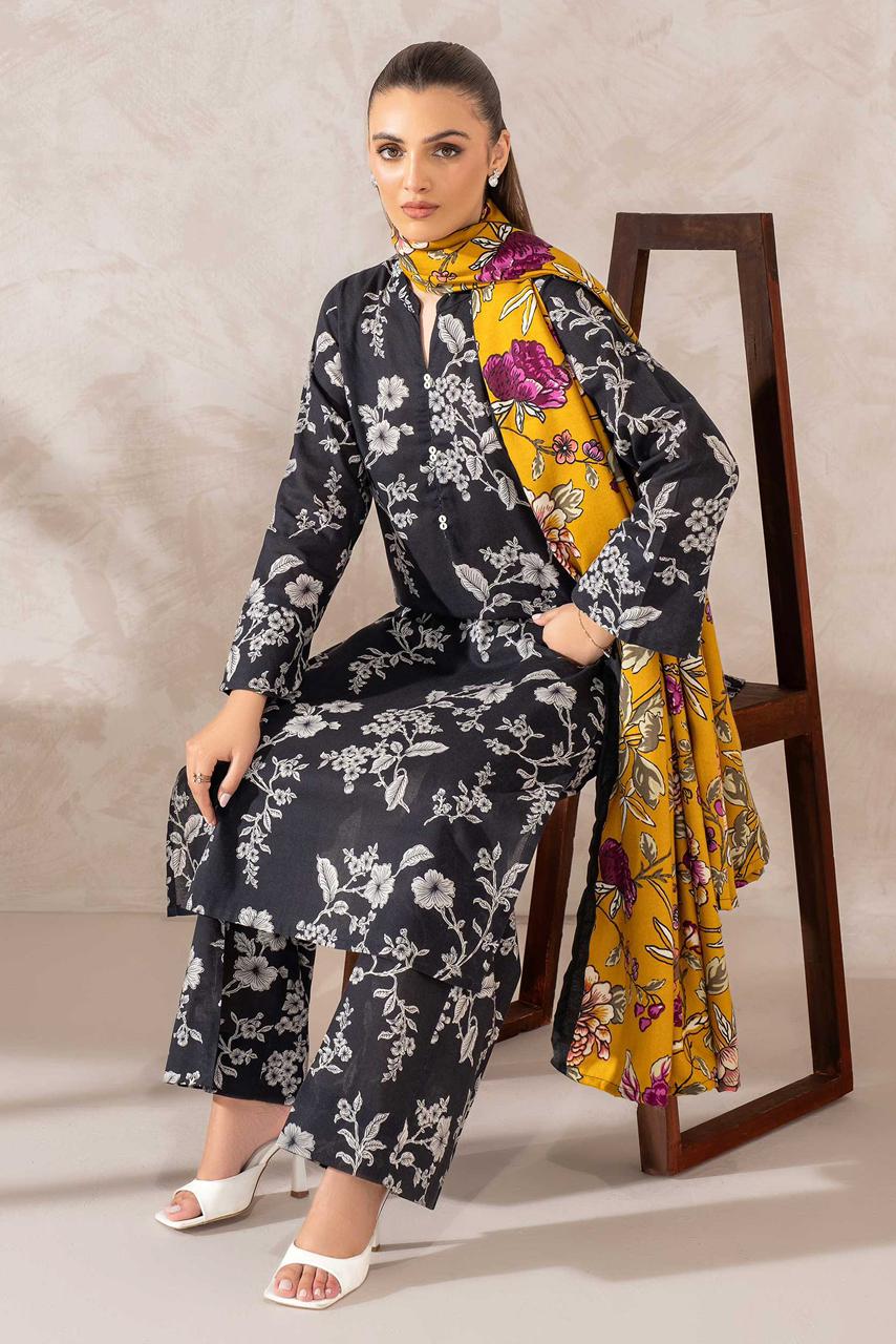 SAPPHIRE -3PC KARANDI Bana Dori Printed Shirt With Printed Duppta -SAF 5046