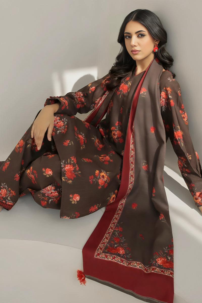 SAPPHIRE -3PC KARANDI Bana Dori Printed Shirt With Printed Duppta -SAF 5054
