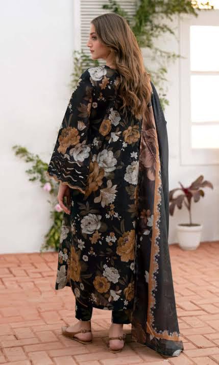 SAPPHIRE -3PC KARANDI Bana Dori Printed Shirt With Printed Duppta -SAF 5064