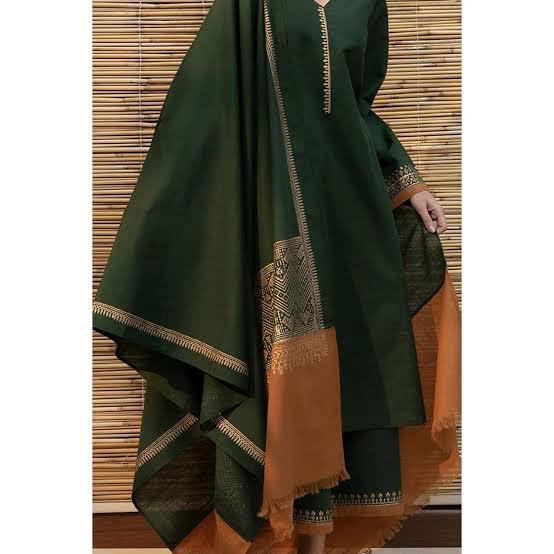 DYOT-3PC DHANAK – Elegant Embroidered Suit – 6001