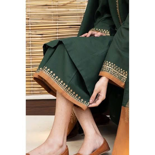 DYOT-3PC DHANAK – Elegant Embroidered Suit – 6001