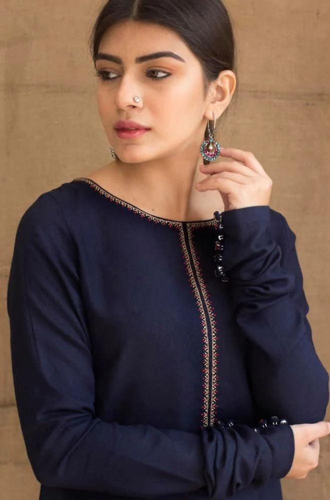 DYOT-3PC DHANAK – Elegant Embroidered Suit – 6002