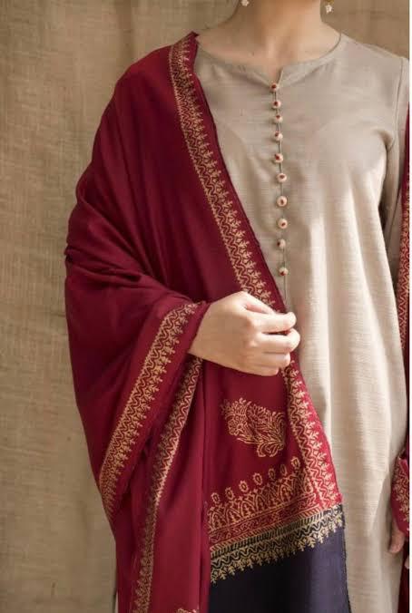 DYOT-3PC DHANAK – Elegant Embroidered Suit – 6003