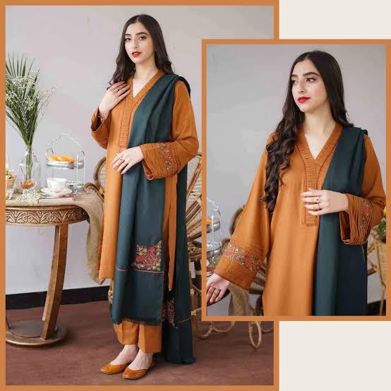 Aisling-3PC DHANAK – Elegant Embroidered Suit – 6018
