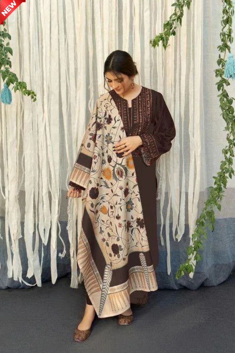 Aisling-3PC DHANAK – Elegant Embroidered Suit – 6028