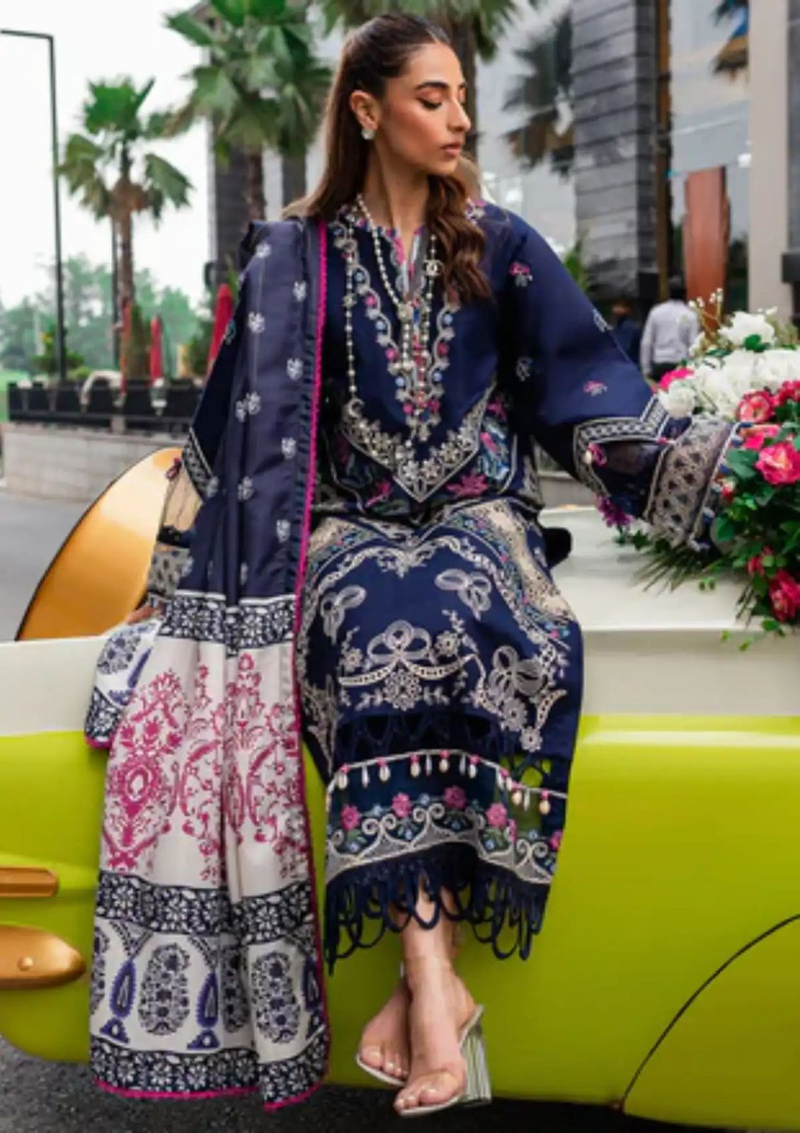 Aisling-3PC DHANAK – Elegant Embroidered Suit – 6025