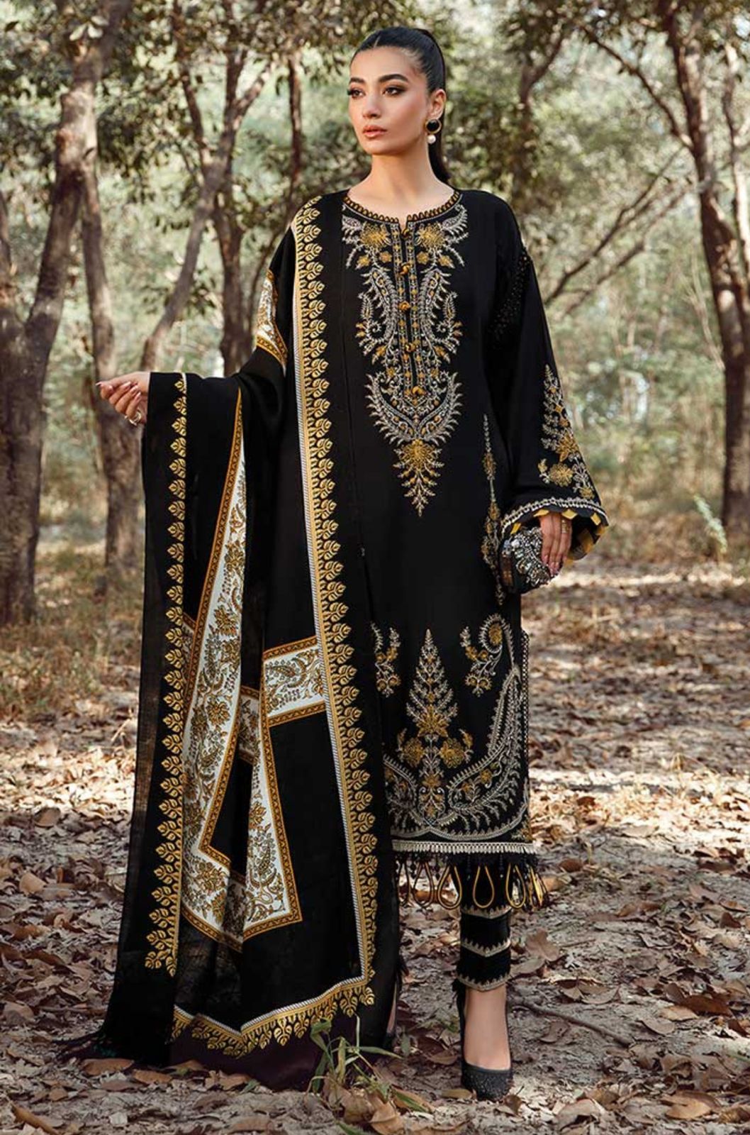 Aisling-3PC DHANAK – Elegant Embroidered Suit – 6024