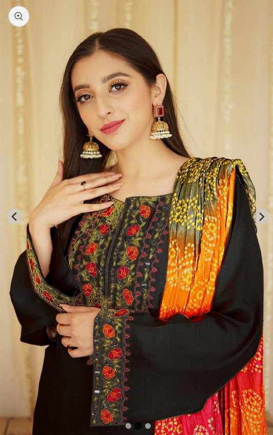 Aisling-3PC DHANAK – Elegant Embroidered Suit – 6030