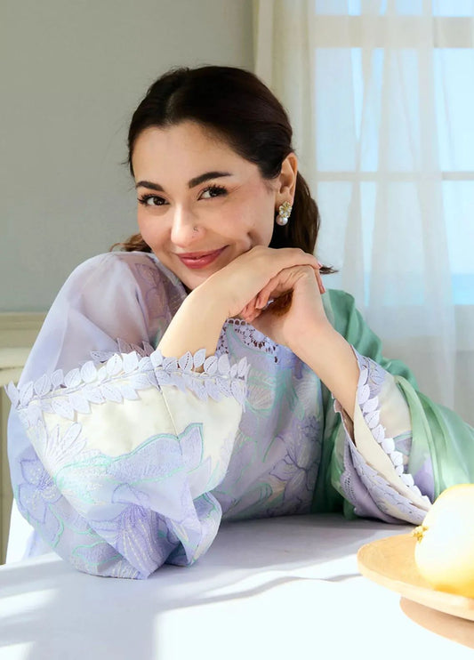 DHANAK EMBROIDERED SHIRT WITH WOOL PRINTED SHAWL AND TROUSER SF6060