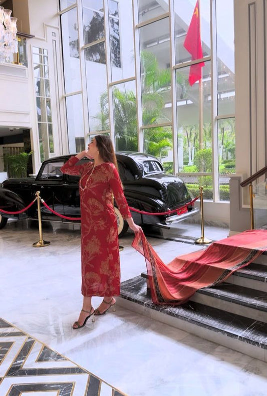 LULUSAR Silk 3PC Digital Printed ,SK-3044