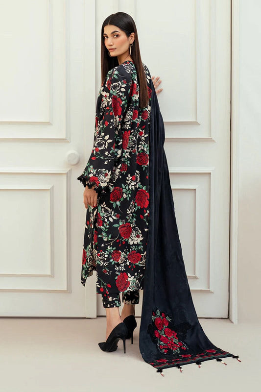 BAROQUE - 3PC Lawn Printed Shirt With Voile Printed Dupatta-440 dw 403