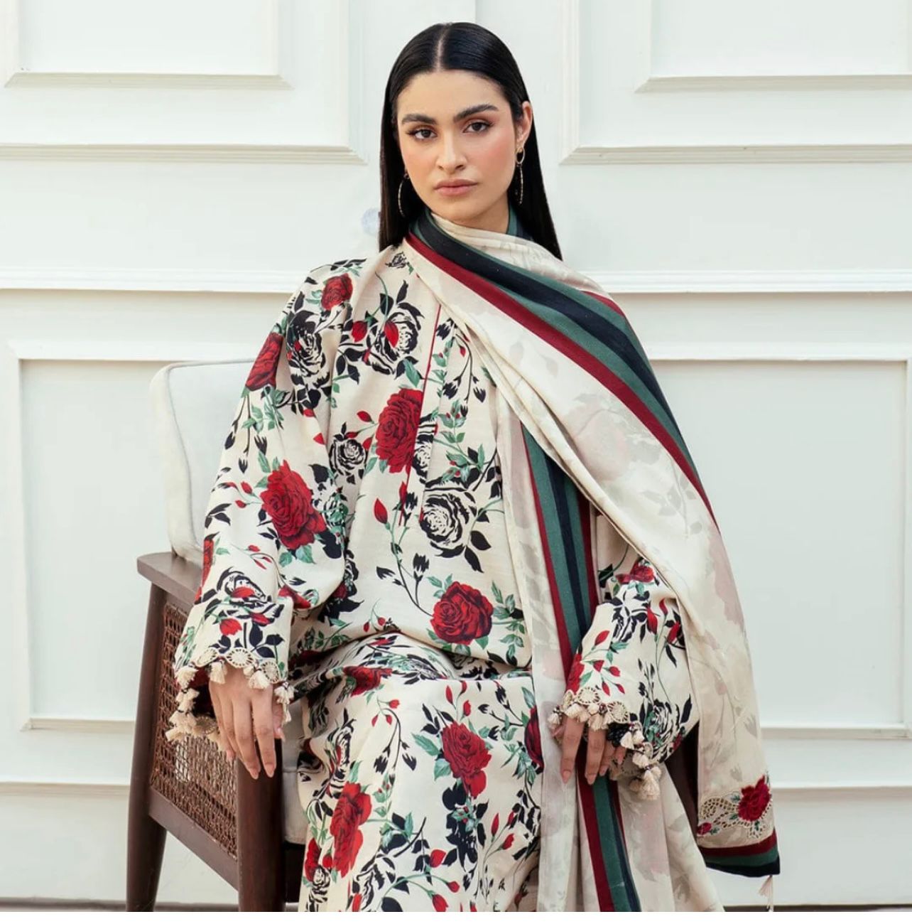 BAROQUE - 3PC Lawn Printed Shirt With Voile Printed Dupatta-440 dw 402
