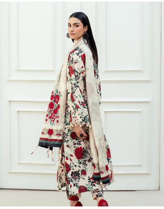 BAROQUE - 3PC Lawn Printed Shirt With Voile Printed Dupatta-440 dw 402