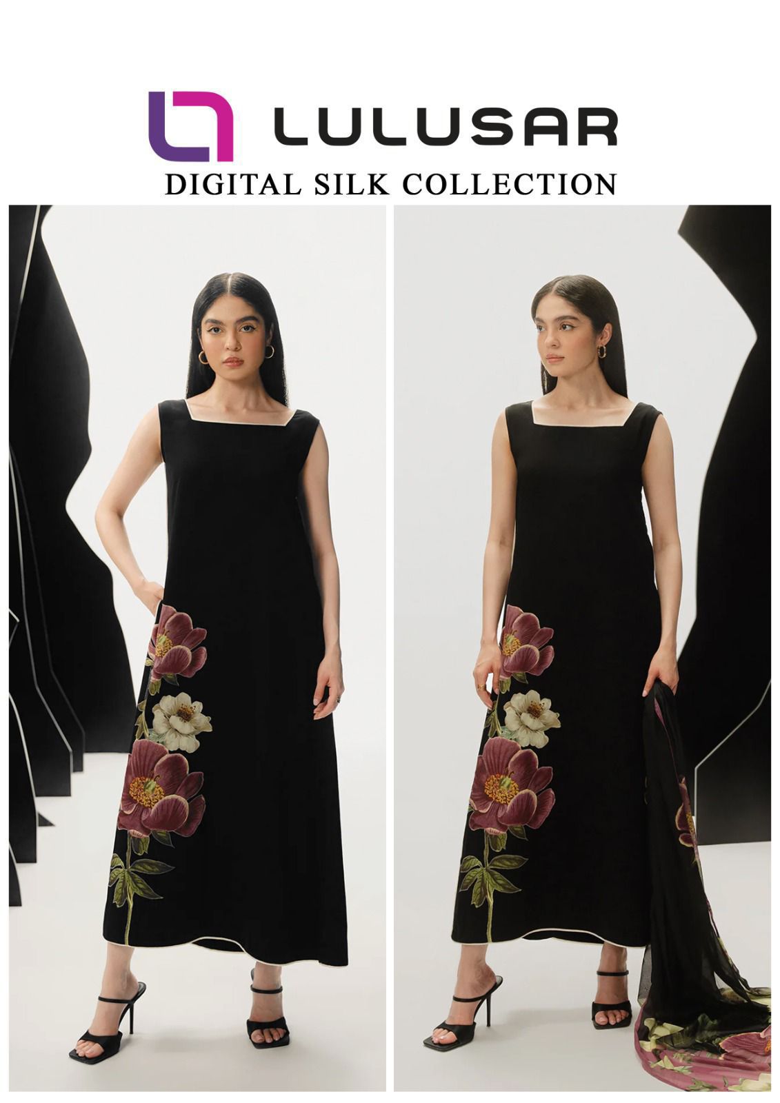 LULUSAR Silk 3PC Digital Printed ,SK-3032