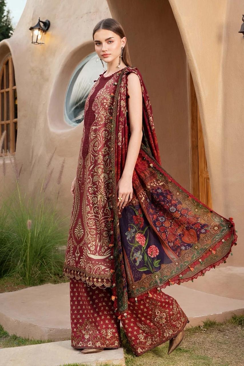 SAPPHIRE -3PC KARANDI Bana Dori Printed Shirt With Printed Duppta -SAF 5012