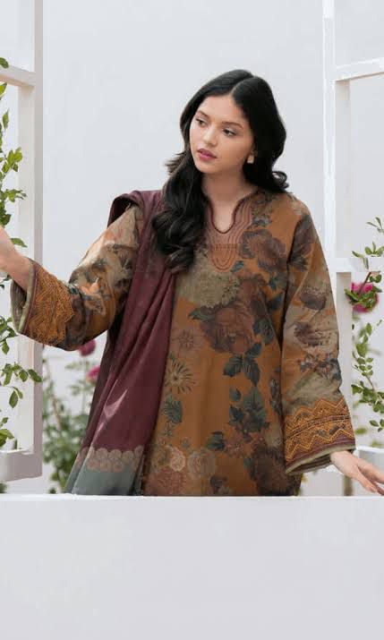 SAPPHIRE -3PC KARANDI Bana Dori Printed Shirt With Printed Duppta -SAF 5030