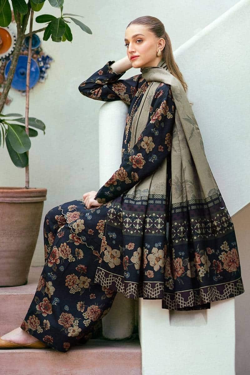 SAPPHIRE -3PC KARANDI Bana Dori Printed Shirt With Printed Duppta -SAF 50201