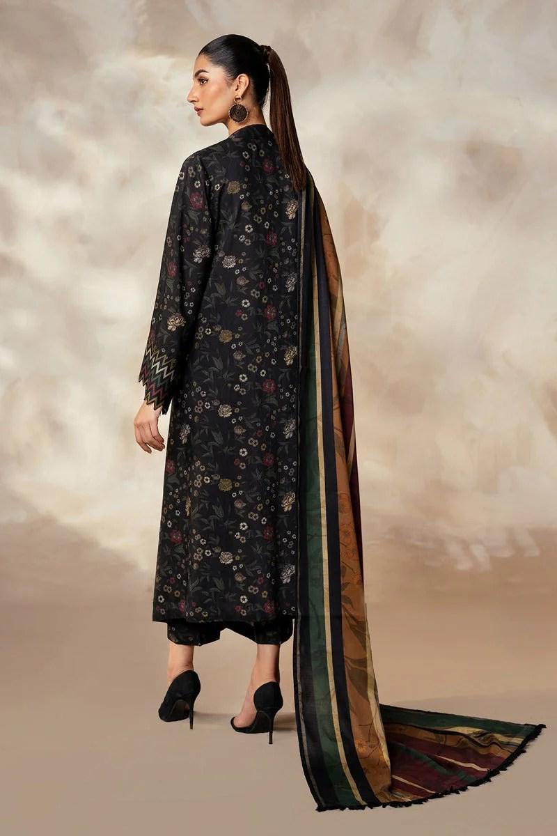 BAROQUE - 3PC Lawn Printed Shirt With Voile Printed Dupatta-Dw 201