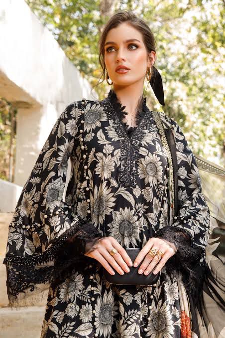 BAROQUE - 3PC Lawn Printed Shirt With Voile Printed Dupatta-440 dw 806