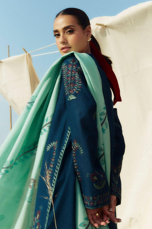 Zara Shahjahan – Embroidered Lawn 3PC – Summer Collection 2025 -DW 301