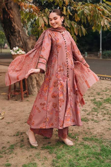 BAROQUE - 3PC Lawn Printed Shirt With Voile Printed Dupatta-440 dw 807