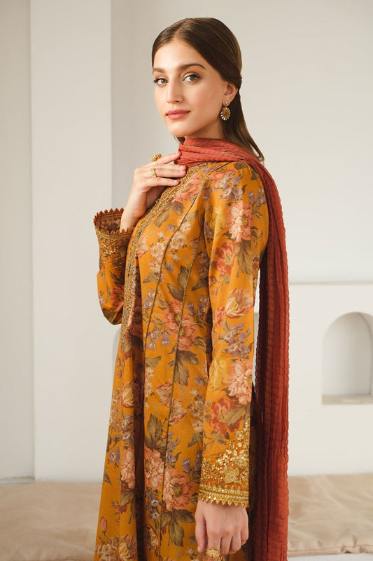 BAROQUE - 3PC Lawn Printed Shirt With Voile Printed Dupatta-440 dw 808