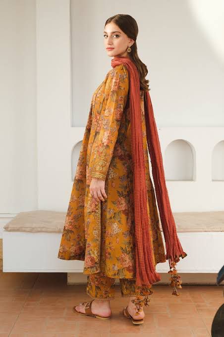 BAROQUE - 3PC Lawn Printed Shirt With Voile Printed Dupatta-440 dw 808