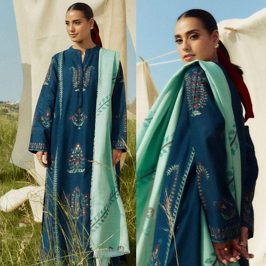 Zara Shahjahan – Embroidered Lawn 3PC – Summer Collection 2025 DW 462