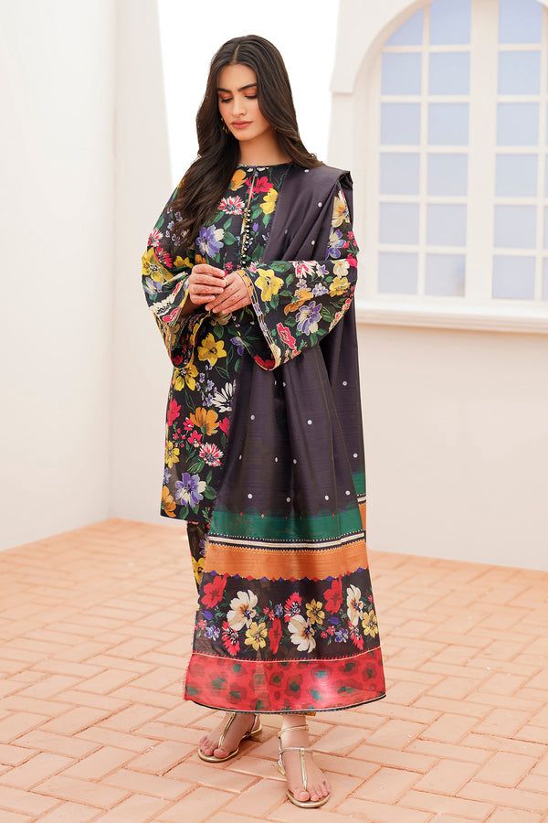 BAROQUE - 3PC Lawn Printed Shirt With Voile Printed Dupatta-440 DW 216