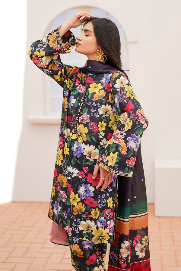 BAROQUE - 3PC Lawn Printed Shirt With Voile Printed Dupatta-440 DW 216