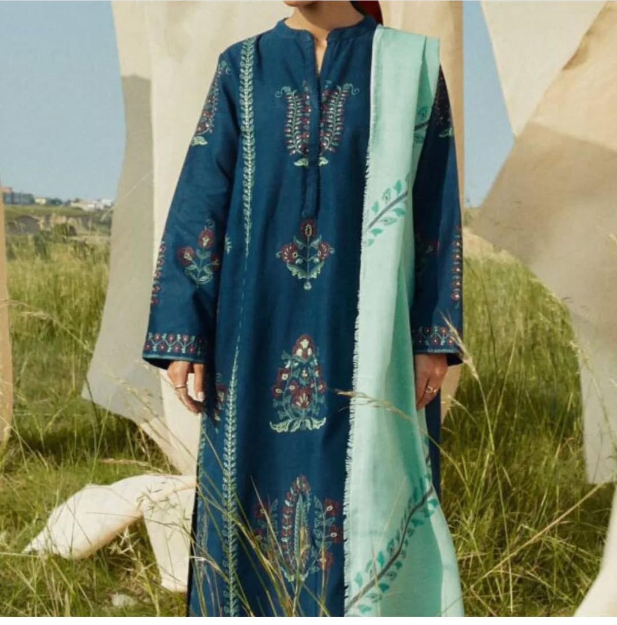 Zara Shahjahan – Embroidered Lawn 3PC – Summer Collection 2025 DW 462