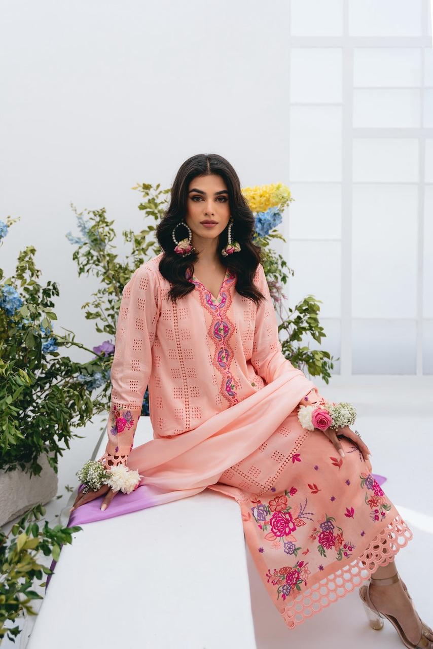 Zara Shahjahan – Embroidered Lawn 3PC – Summer Collection 2025 DW 771
