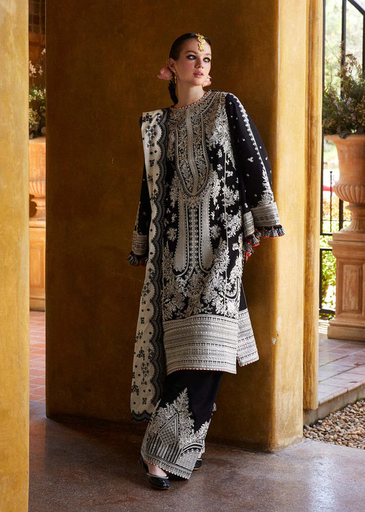 3PC DHANAK EMBROIDERED SHIRT WITH wool prient  DUPATTA AND EMB TROUSER sf019