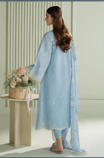3PC DHANAK – Elegant Embroidered Suit