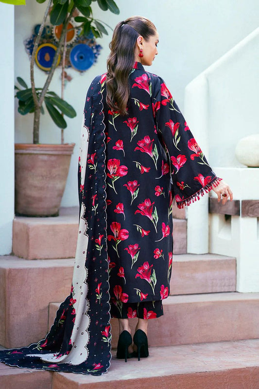 BAROQUE - 3PC Lawn Printed Shirt With Voile Printed Dupatta-2025-123
