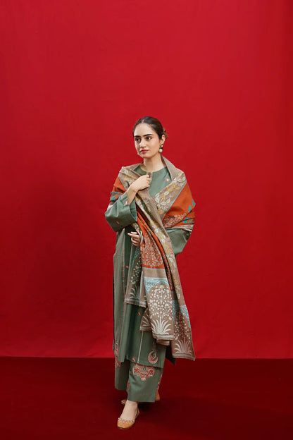 Urge D #22-01 – Luxury Lawn 3PC – Jacquard Monar Printed Dupatta