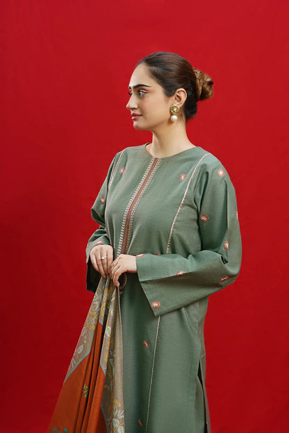 Urge D #22-01 – Luxury Lawn 3PC – Jacquard Monar Printed Dupatta