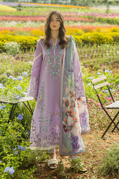 3PC DHANAK EMBROIDERED SHIRT WITH WOOL PRINTED SHAWL AND TROUSER SF012
