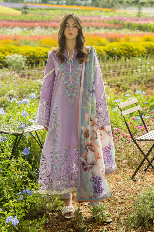 3PC DHANAK EMBROIDERED SHIRT WITH WOOL PRINTED SHAWL AND TROUSER SF012
