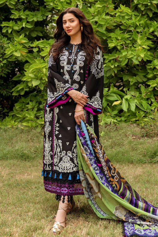 Siraa by Sadaf D #113-01 – Luxury Lawn 3PC – Monark Print Dupatta