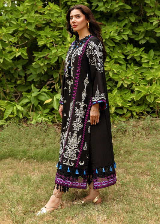 Siraa by Sadaf D #113-01 – Luxury Lawn 3PC – Monark Print Dupatta