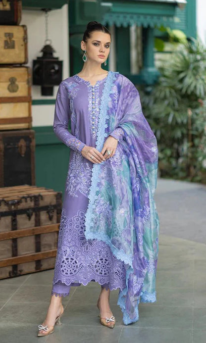 Maria.B - 3PC (Unstitched) Chickan Kari Embroidered Dhanak Suit -SF07